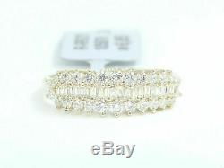Birthday Classic Bow 14K Yellow Gold Natural Baguette and Round Diamonds Ring
