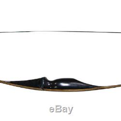 Black 60'' Archery Recurve Bow Longbow Handmade Right Hand Hunting Bow 30-45lbs