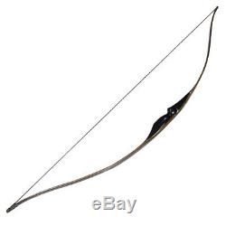 Black 60'' Archery Recurve Bow Longbow Handmade Right Hand Hunting Bow 30-45lbs