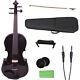 Black Violin 4/4 Electric Violin Full Size Fiddle With Case Bow Hand made Case