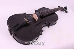 Black Violin 4/4 Electric Violin Full Size Fiddle With Case Bow Hand made Case