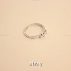 Bow Solitaire Wedding Ring 14k Yellow Gold Natural Diamond No Stone Jewelry