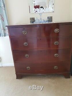 Bow fronted antique chest of drawers