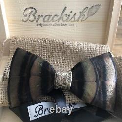 Brackish authentic Bird Feather Bow Tie Handmade Wedding Tuxedo Original Turkey
