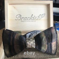Brackish authentic Bird Feather Bow Tie Handmade Wedding Tuxedo Original Turkey
