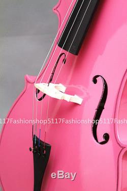 CLASSIC 3/4 SIZE Pink CELLO HANDMADE QUALITY WITH AND BOW AND ROSIN
