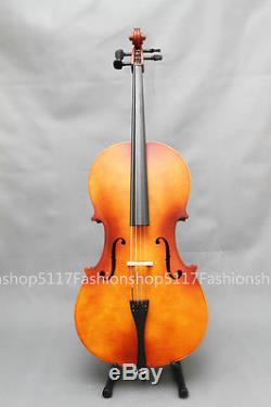CLASSIC 4/4 SIZE Brown CELLO HANDMADE QUALITY WITH AND BOW AND ROSIN