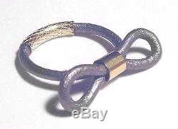 COOL Studio 14k GOLD Leather BOW String Around Your Finger MODERNIST RING 7.5