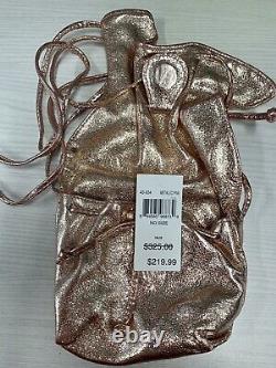 Carlos Falchi Metallic Pink Small Crossbody Handbag Butterfly Style Never Used