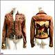 Casual jacket handmade woman fashion autumn spring embroidered brown horses gift