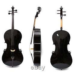 Cello 4/4 Full Size Maple Back Spruce Top with Ebony Fittings Hand made Cello