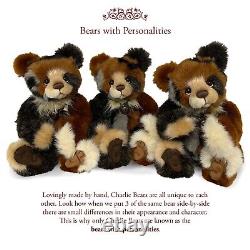 Charlie Bears 2023 Gaynor Blue Pastel Plush Teddy Bear Handmade with Bow