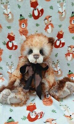 Charlie Bears Kennedy With Tags & Bag, Mohair, Ltd Ed, 2019 Rtd/sold Out, 17 Tall