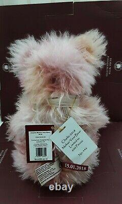 Charlie Bears MOHAIR 2018 YEAR BEAR WITH TAGS, SOLD OUT, RETIRED, NO. PIECE, 17 TALL