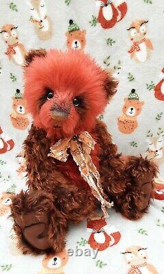Charlie Bears Russet With Tags And Bag, Mohair, Retired, 2015 Ltd Edition, 18 Tall