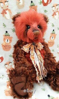 Charlie Bears Russet With Tags And Bag, Mohair, Retired, 2015 Ltd Edition, 18 Tall