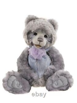 Charlie Bears Siesta 2023 Light Grey Teddy Bear with Bow Collectable MFN