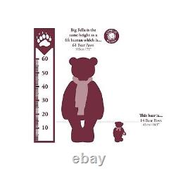 Charlie Bears Siesta 2023 Light Grey Teddy Bear with Bow Collectable MFN