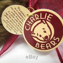 Charlie Bears original Daniel 2006 brown teddy bear red bow Isabelle Lee CB35910