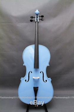 Classic 1/4 Size Blue Cello Handmade Quality With And Bow And Rosin