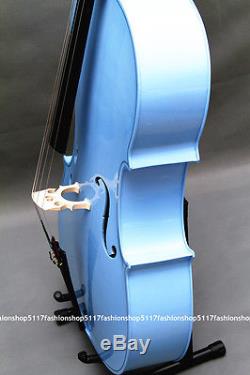 Classic 1/4 Size Blue Cello Handmade Quality With And Bow And Rosin