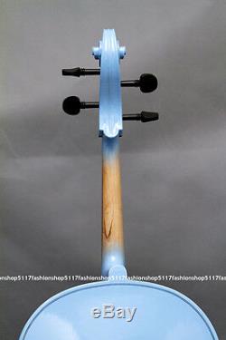 Classic 3/4 Size Blue Cello Handmade Quality With And Bow And Rosin
