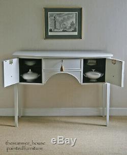 Console Table/Sideboard Regency Style Antique Vintage Hand Painted Bow Front