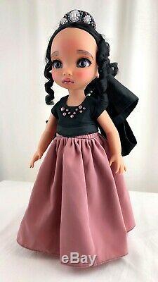 Custom Disney Animator Doll Pocahontas in big bow pink princess dress