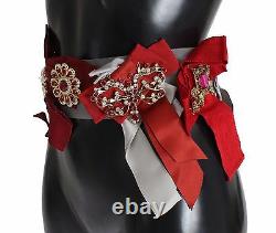 DOLCE & GABBANA Belt Waist Red Crystal Brooches Hand Made IT40/US6/S