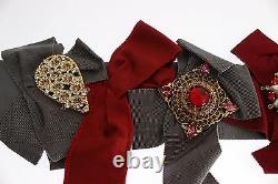 DOLCE & GABBANA Belt Waist Red Crystal Brooches Hand Made IT40/US6/S