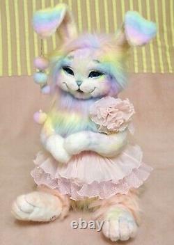 DarlingArtist handmade bunny, rabbit OOAK stuffed bunny by Fashion Teddy Bears