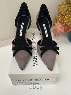 Designer Manolo Blahnik Soft Brown Suede Leather Shoes UK5 EU38 BNIB RRP£695
