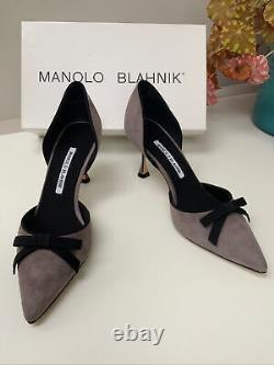 Designer Manolo Blahnik Soft Brown Suede Leather Shoes UK5 EU38 BNIB RRP£695