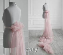 Detach tulle train / Gothic Bridal gown / Prom Half tutu overskirt / Ball gown