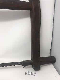 Early Antique Hand Made Bow Saw. Estimated Early 1900's