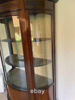 Edwardian Bow Fronted Display Cabinet