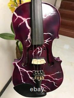 Electric Acoustic Lightning Violin 4/4 Spruce+maple Hand made Free Case Bow