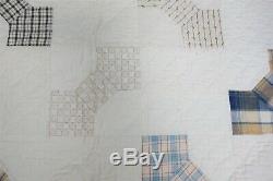 Estate Found Antique Handmade 19c Pattern Bow Tie Patchwork Quilt
