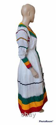 Ethiopian Traditional Women Dresses With Ethiopian Flag