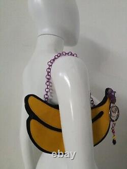 Fashion bag hand handle shoulder vinyl leather luxury brand chain pop art banana