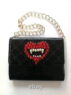 Fashion bag hand handle shoulder vinyl leather luxury italian brand vampire goth