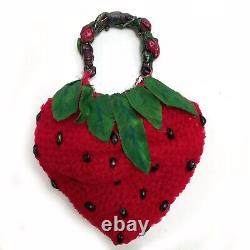 Fashion bag original accessories hand handle strawberry vintage big brand luxury