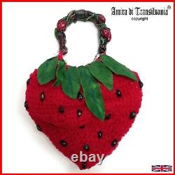 Fashion bag original accessories hand handle strawberry vintage luxury handbag