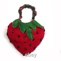 Fashion bag original accessories hand handle strawberry vintage luxury handbag