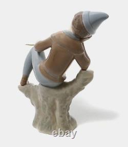 Figurine Statuette Boy With Bow Made of Porcelain Hand Painted Underglaze Zaphir