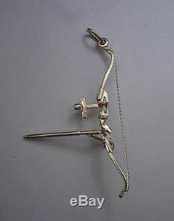 Fita Olympic Bow Archery Necklace Charm handmade Siver 925