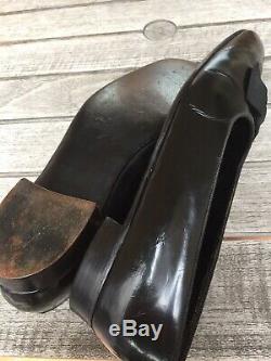 Foster & Son Shoes. Vintage Bespoke Handmade Patent Opera Bow Pumps UK Size 10 E