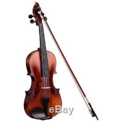 Full Size 4/4 Handmade Stradivari 1721 Copy German Style Violin Fiddle Case Bow