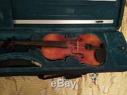 Full Size 4/4 Handmade Stradivari Copy German Style Violin Fiddle Case Bow Set
