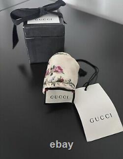 GUCCI Silk Neck Bow Scarf Floral Pattern GG Gift Box VGC